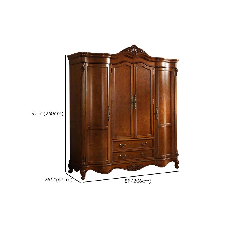 French Country Style Wardrobe Armoire Wood Wardrobe for Bedroom