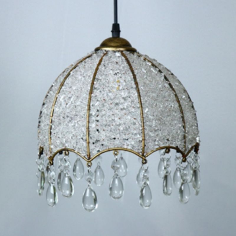 1 lamp hanglampje Boheemse geschulpte metalen plafond hang armatuur in wit/paars voor woonkamer