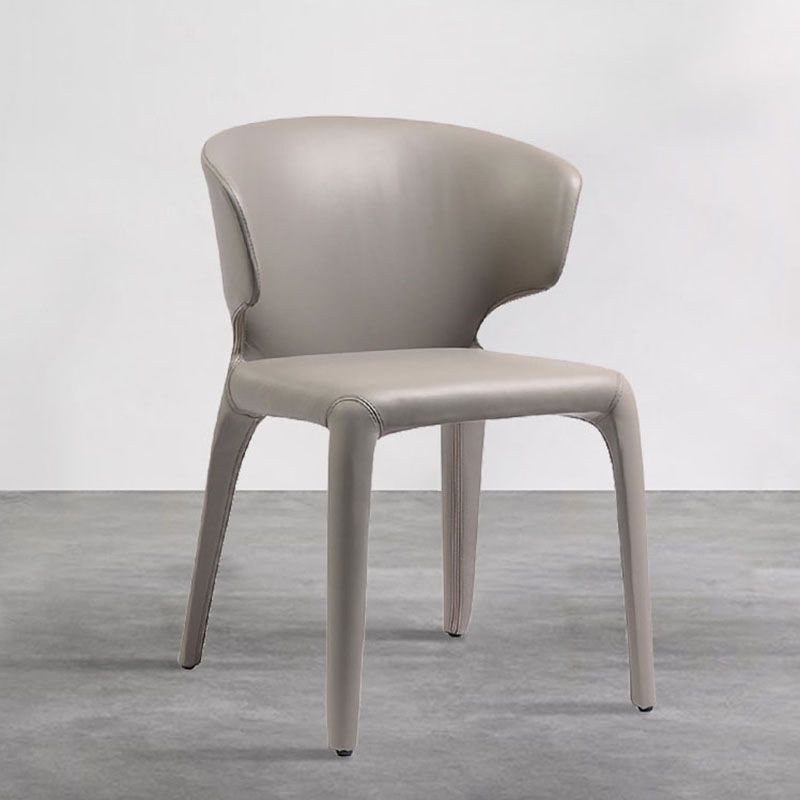 Silla de comedor de cuero sintético contemporáneo, sillas de comedor de metal para uso en restaurantes