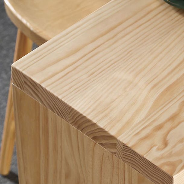 Rectangle Bar Table Wood Contemporary Bar Table with Sled Base