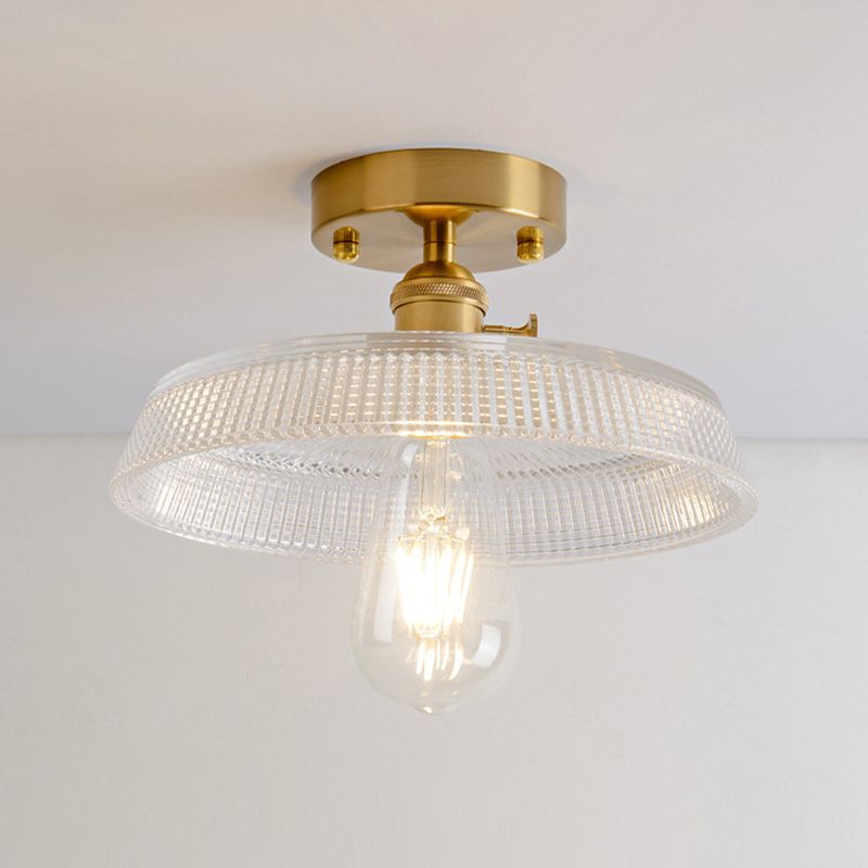 Modern Style Geometric Flush Mount Lamp Glass 1-Light Flush Light Fixtures