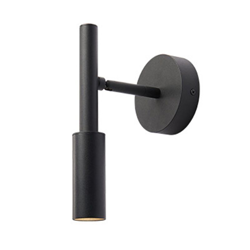 Modern Style Reading Wall Light Sconce Ceramic 1 Sconce Light in White/ Black
