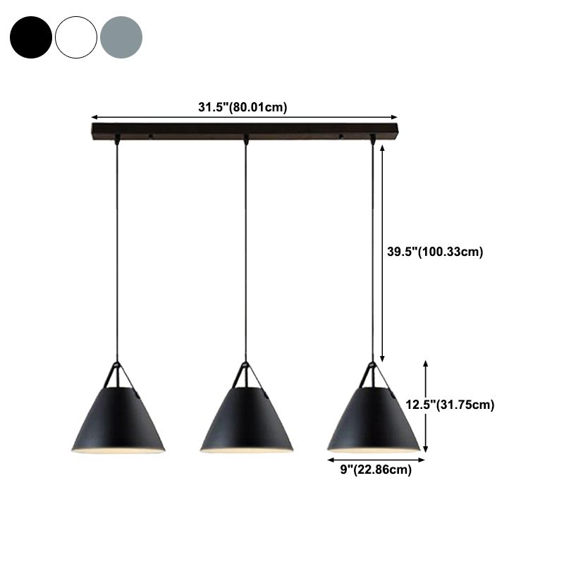 Metal Cone Hanging Lamp Contemporary Ceiling Light for Bedroom