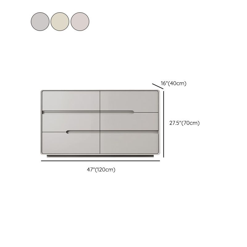 Modern Horizontal Double Dresser Wood Storage Dresser for Bedroom