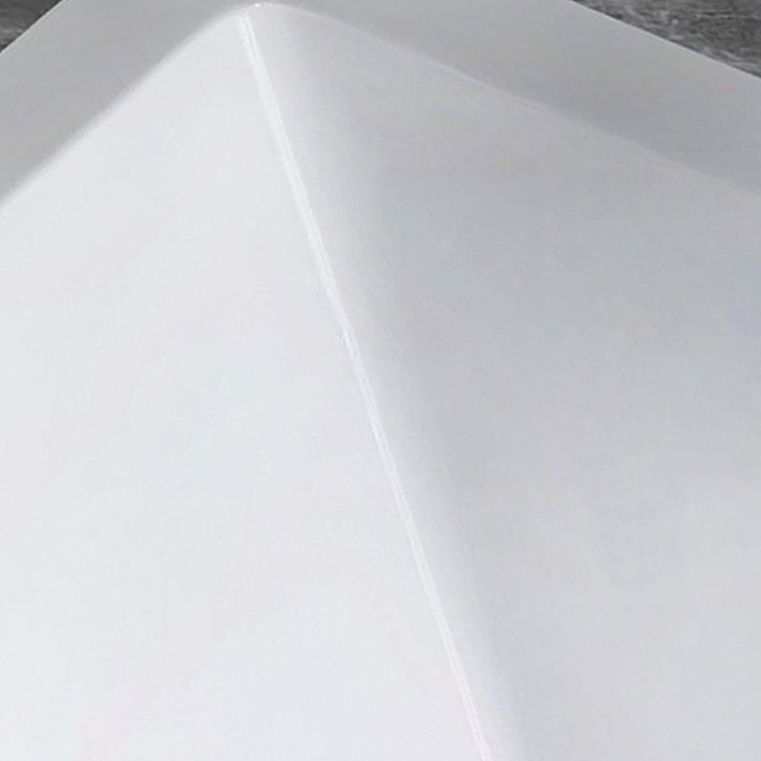 Drop-in White Bath Modern Soaking Acrylic Rectangular Bathtub