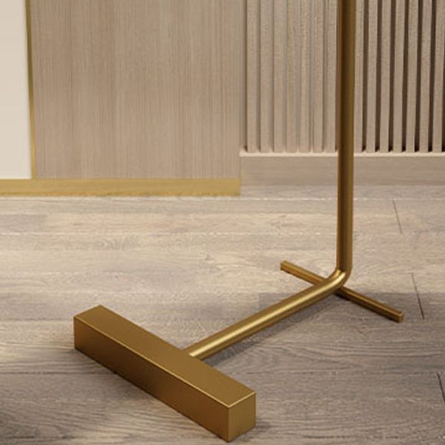 Modernistic Metal C Side Table Geometric Side End Table with Marble Top