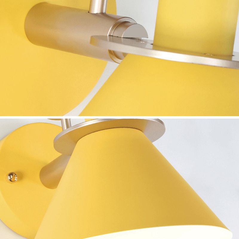 6 couilles lampe à paroi macaron en option unique Bulbe de style nordique Nordic Cone Light pour le couloir de la chambre à coucher