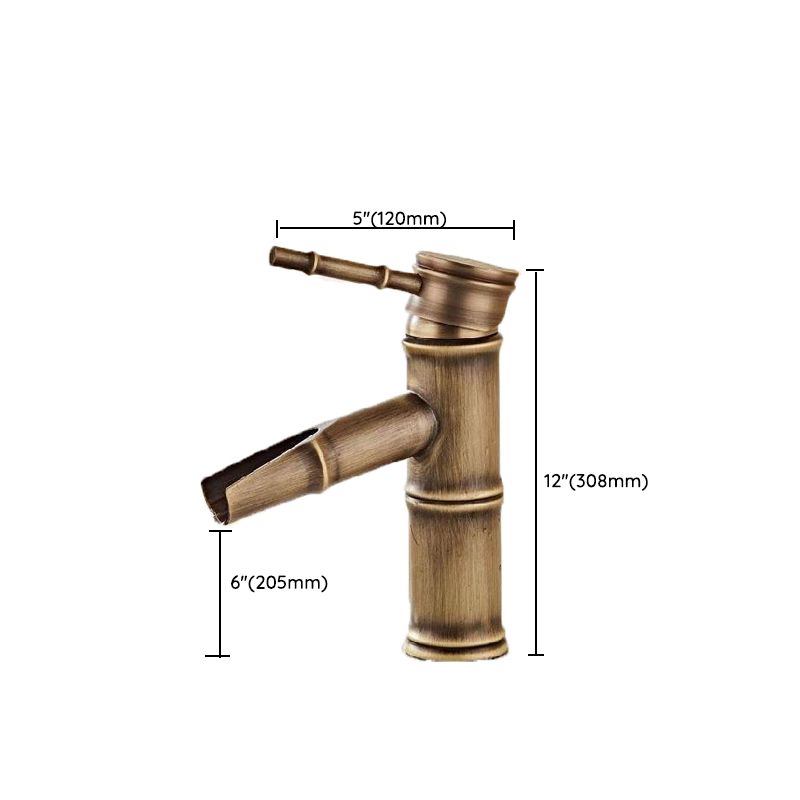 Brass Country Basin Faucet Single Hole Vanity Sink Faucet for Bathroom