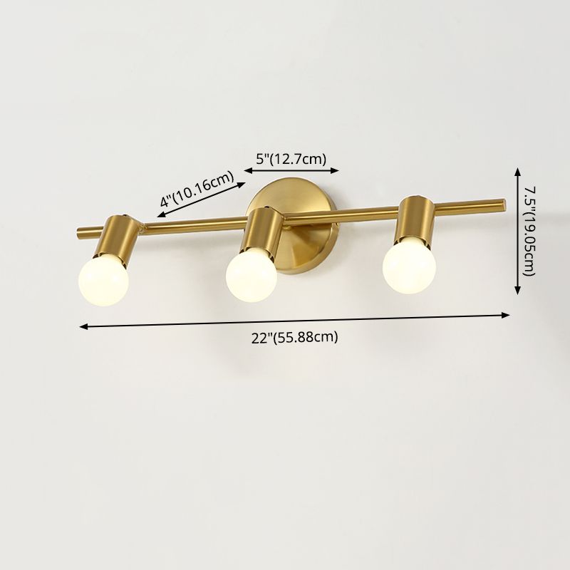 Bulb Vanity Sconce Lights Lights Ultra-Modern Metallic Wall Sconce Lighting per bagno