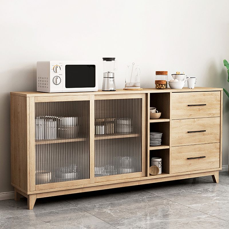 Rectangle Wooden Sideboard Modern Kitchen Sideboard for Dining Room