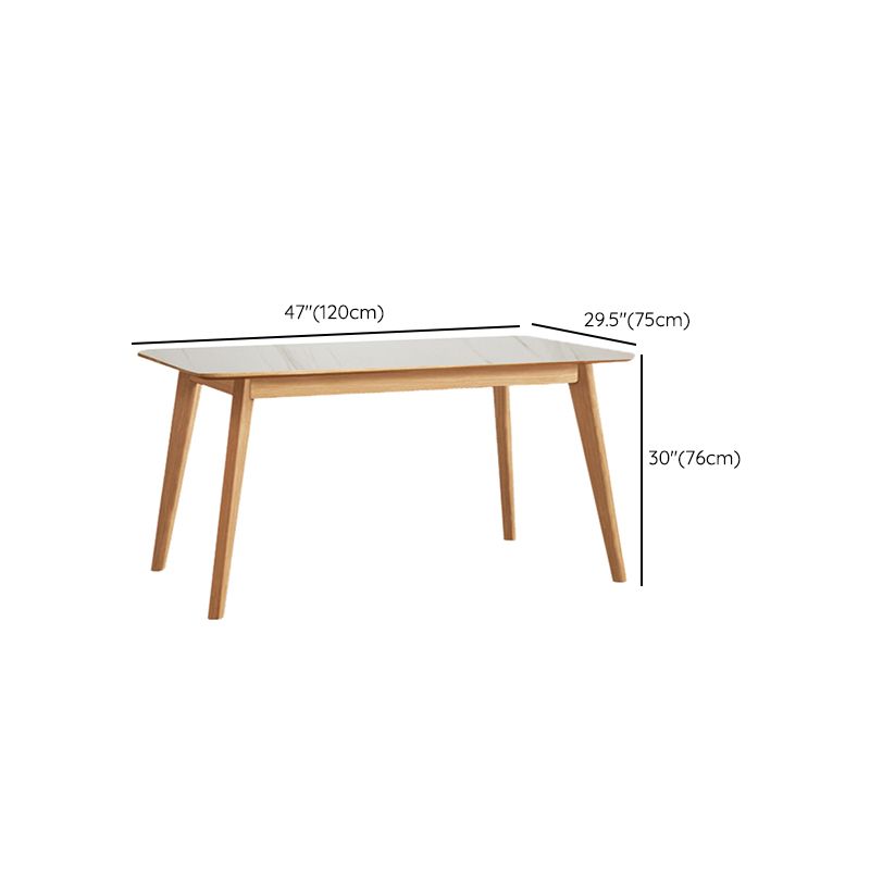 Modern Style Dinette Set 1/5 Pcs Rectangle Solid Wood Dinette Table with Dining Chair