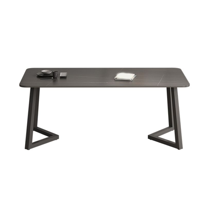 Modern Stone Rectangle Dining Table 1/2/5/7 Pieces Dining Set for Kitchen