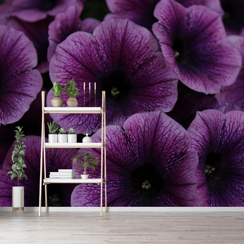 Petunia Blossom Mural Wall Paper Home Decorations for Kitchen Sitting Room