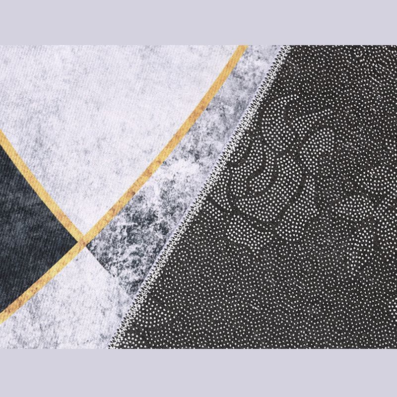 Gray Tone Simplicity Indoor Rug Polyester Mottled Effect Carpet Non-Slip Backing Rug for Living Room