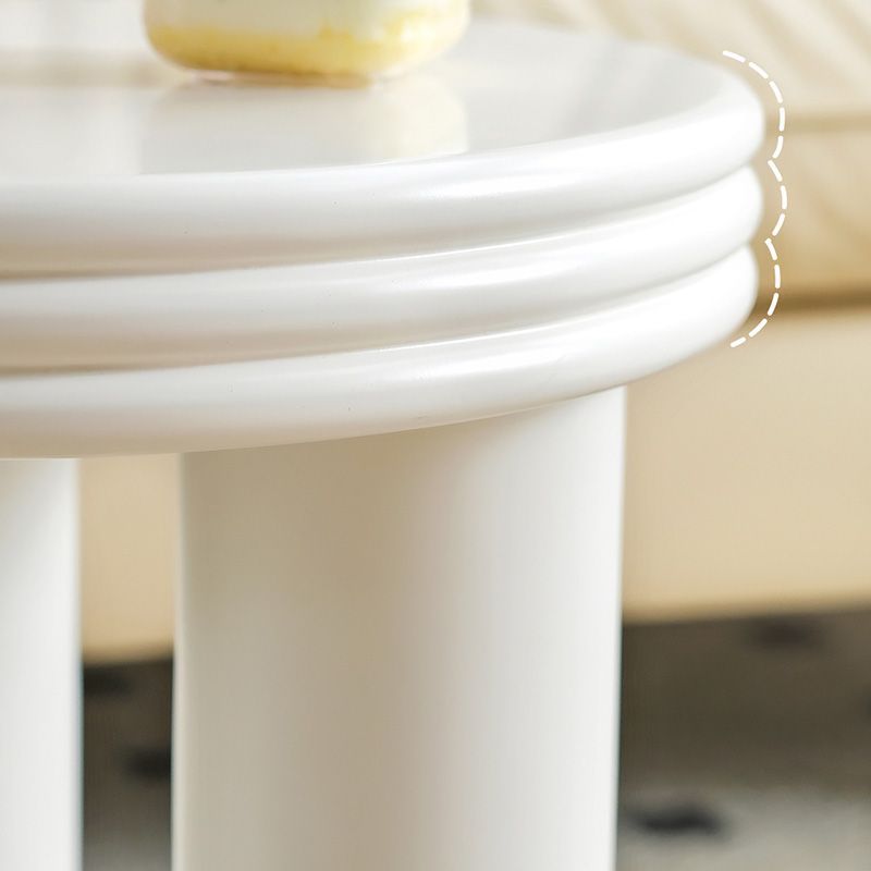 Modern Round Side Table 3 Legs End Table with Round Wood Top