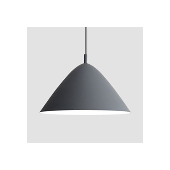 Piramid de estilo simple Luz colgante colgante metálico Monocromo Luz de colgante en negro/gris/blanco para sala de estudio