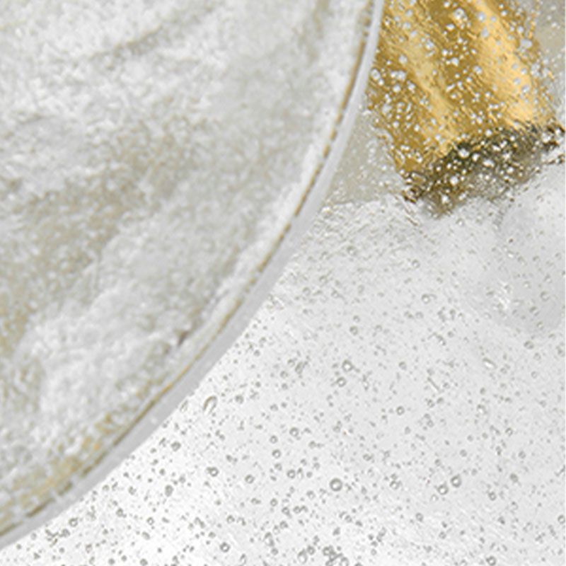 Modern Style Chandelier Light Fixture Round Shape Clear Glass Hanging Light