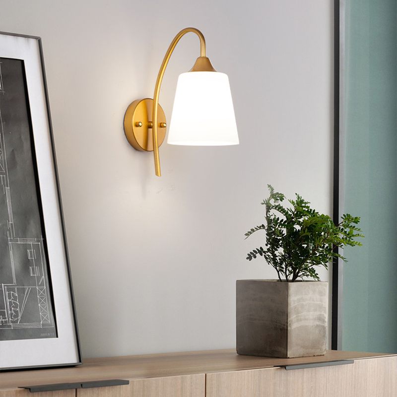Bedroom Nordic Sconce Light Fixtures 1 Bulb Glass Wall Mounted Lighting