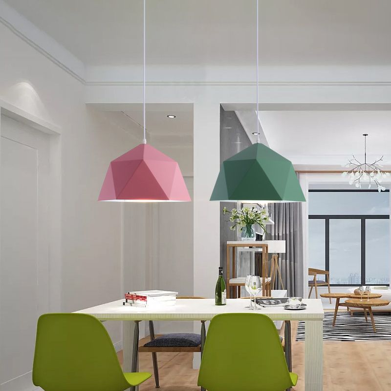 Geometrische Form hängend hängendes hängendes nordisches Metall -Metal -1 -Anhänger -Lampe für das Restaurant