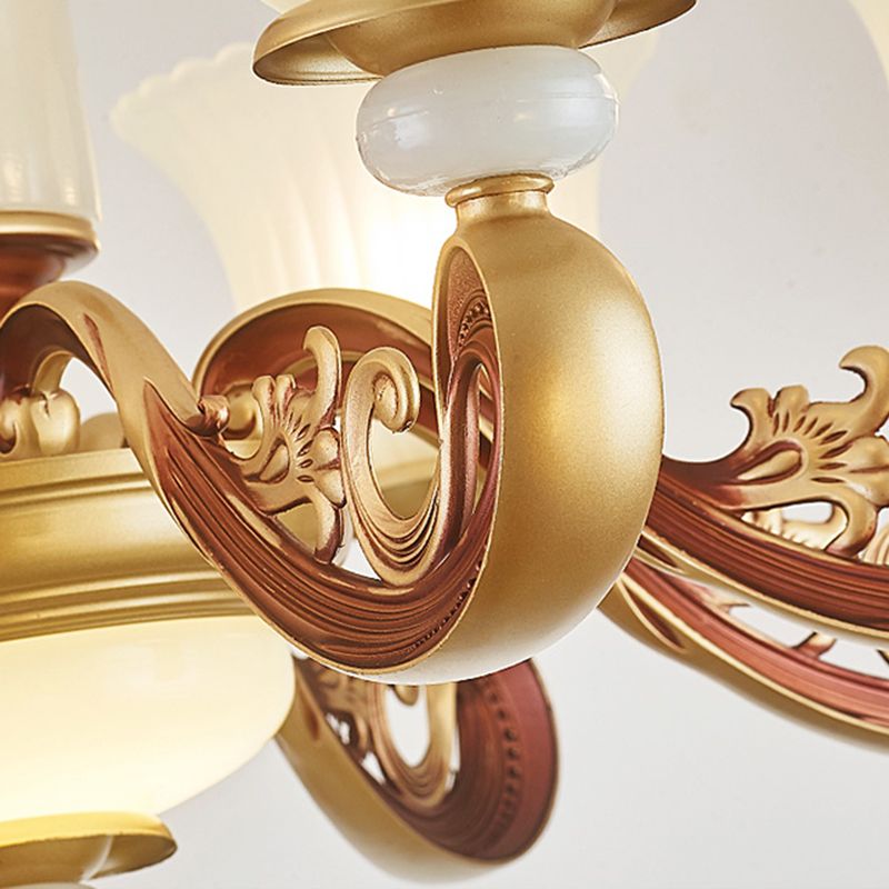 Geometry Shape Pendant Lights Modern Style Glass Chandelier Lights in Gold