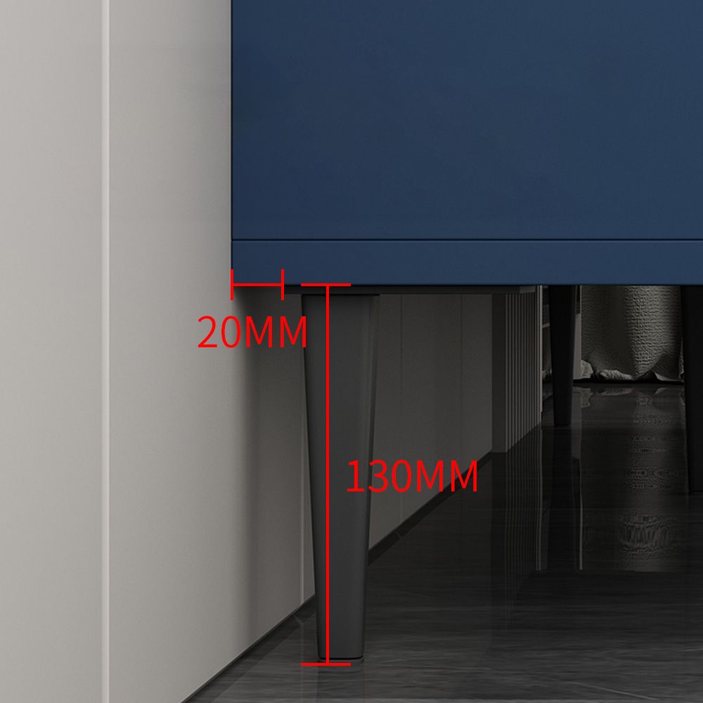 Glass Door Wood Sideboard Modern Server Cabinet with Storage for Living Room
