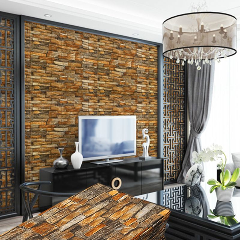 Industrial Wall Plank 3D Brick Wall Panels Waterproof Stick Wall Tile Set of 10