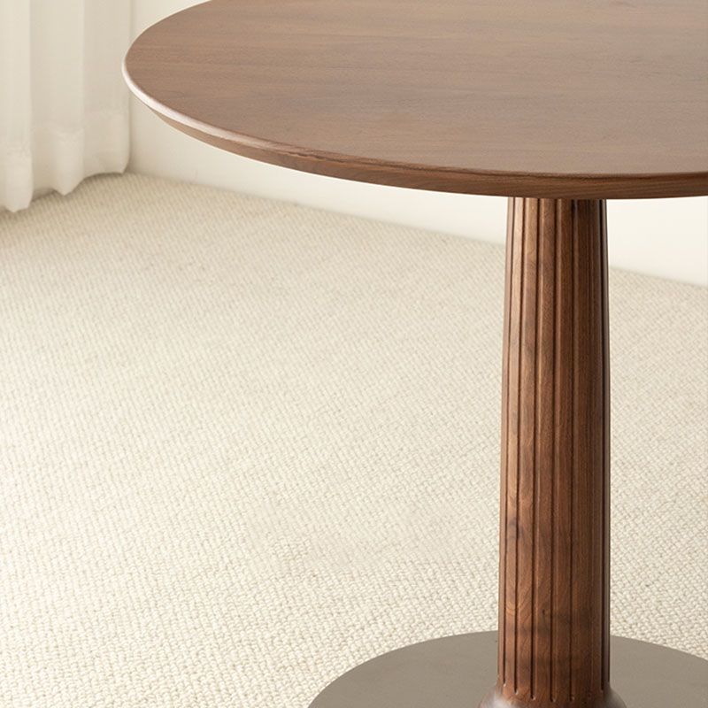 Modern Round Dining Table Wooden Base Dinner Table for Dining Room