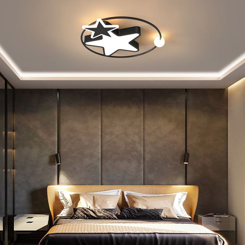 Plafonnier LED en forme d'étoiles en acrylique, Protection des yeux, lampe encastrée en aluminium de Style moderne pour chambre d'enfant