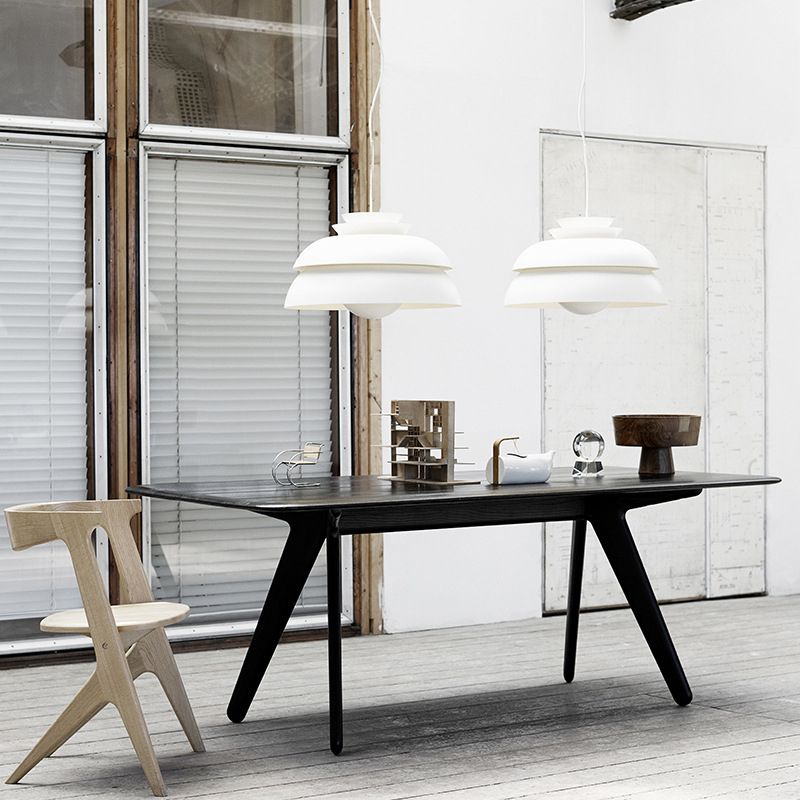 Diseño de capas Minimalismo Minimalismo Minimalismo Lámpara colgante de aluminio Aleación de una sola bombilla Café Luz decorativa en blanco puro