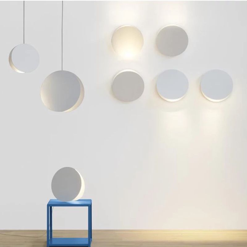 Lámpara colgante de metal redonda creativa Bulbo individual Post-Modern Style Lighting Fixture para pasillo del pasillo