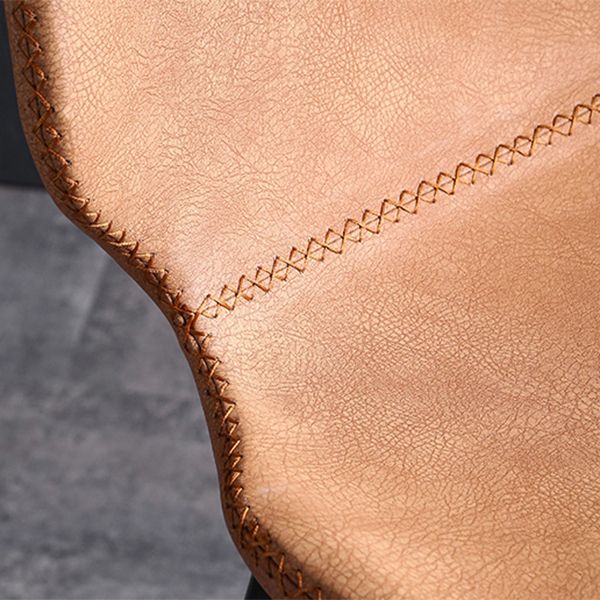 Scandinavian Metal Stool Faux Leather Upholstered Counter Stool Home