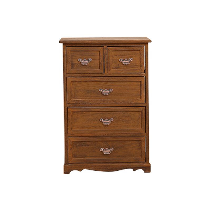 Traditional Solid Wood Lingerie Chest Vertical Storage Chest Dresser with Drawers