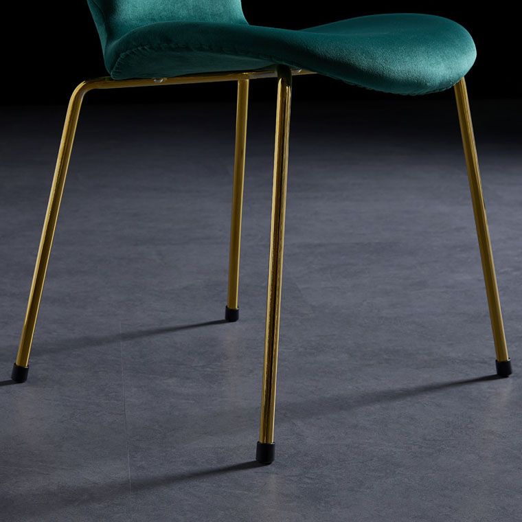 Home Wingback Dining Armless Chairs Indoor Dining Side Chairs with Metal Legs