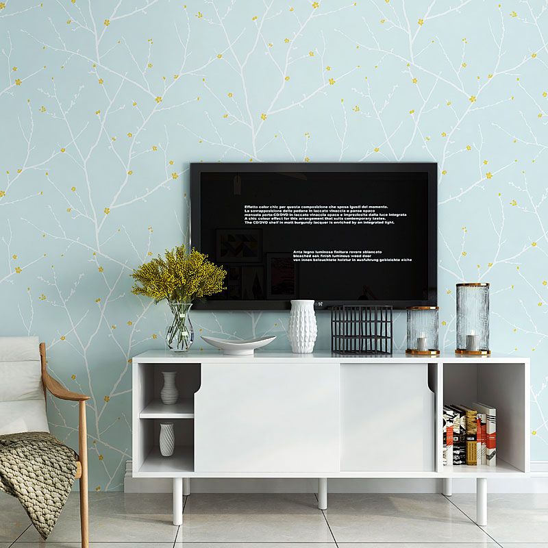 Countryside Wall Covering in Soft Color Branch Wallpaper Roll, 20.5-inch x 33-foot