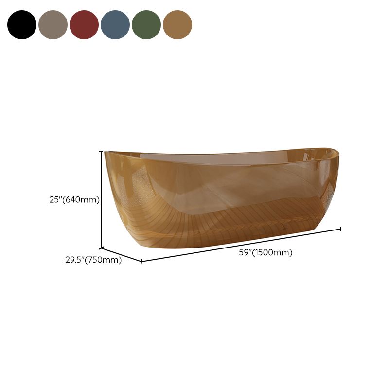 Soaking Stand Alone Bathtub Oval Antique Finish Modern Bath Tub