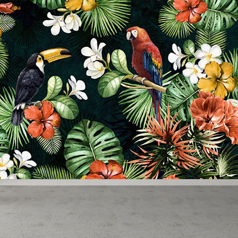 Light Color Wild Landscape Mural Moisture-Proofing Tropical Bedroom Wall Covering