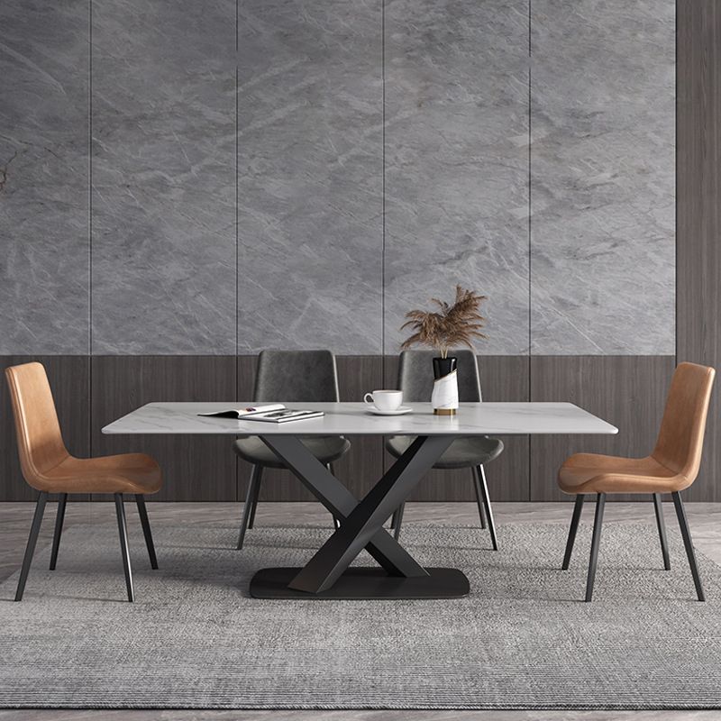 Rectangle Dining Table Set 1/2/4/5/6/7 Pieces Metal Dinette Set for Home