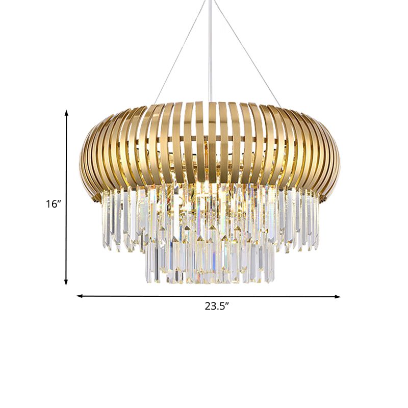 Pridicule à cristal en cristal à 8 lumière