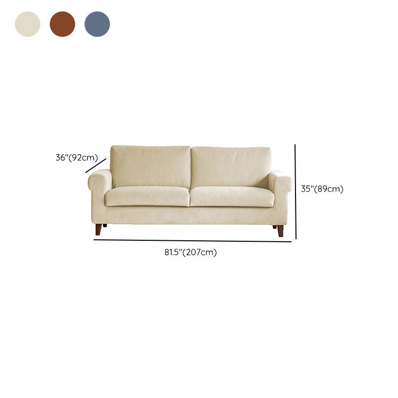 Modernistic Fabric Loveseat with Pillows and Cushion Modern Sofa for Room