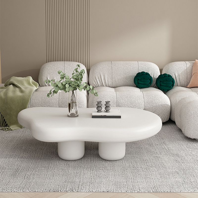 Solid Wood 4 Legs Coffee Table Minimalist Modern Coffee Table