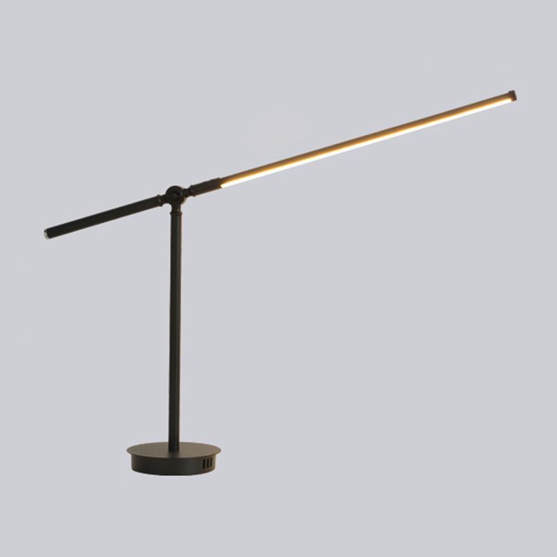 Modern Style Linear Night Table Lamp Metal 1 Light Table Light