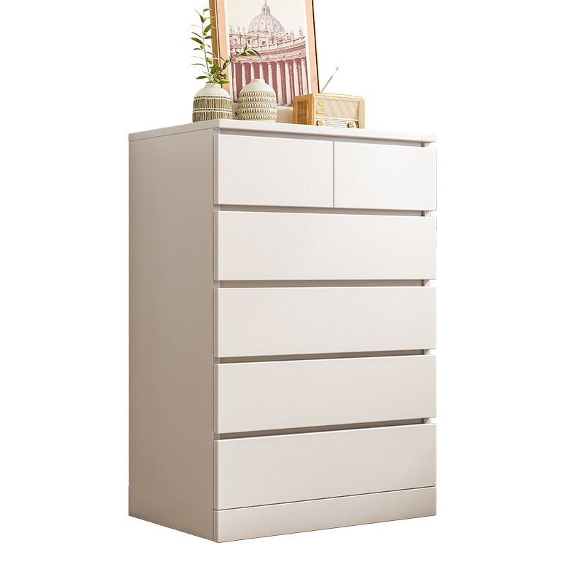 Contemporary Accent Chest with 6 Wooden Drawers Storage Chest