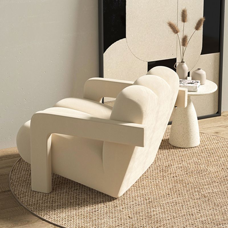 Scandinavian Arms Included Lounge Chair Solid Color Living Room Armchair