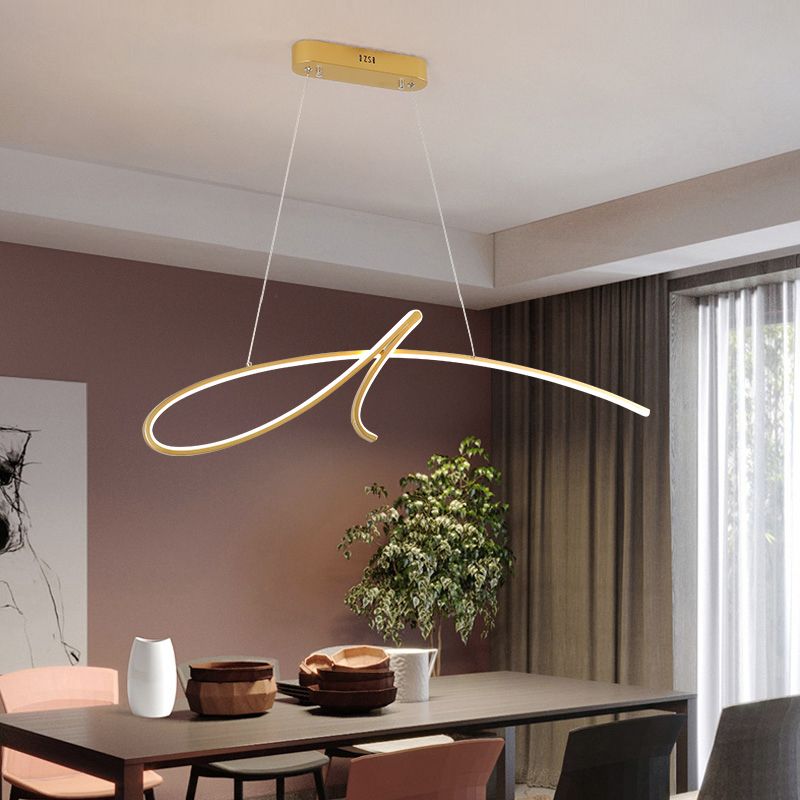 Lineare Form Island Light Modern Style Metal 1 Light Island Lighting