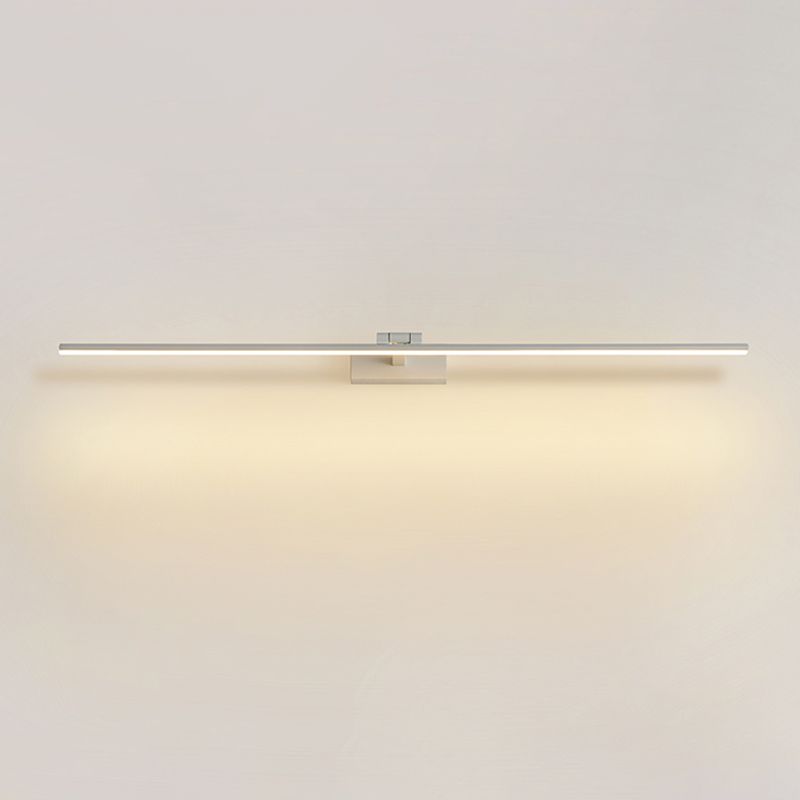 Modern Minimalist Style Linear Wall Mounted Vanity Lights Aluminum 1 Light Vanity Mirror Lights for Bathroom