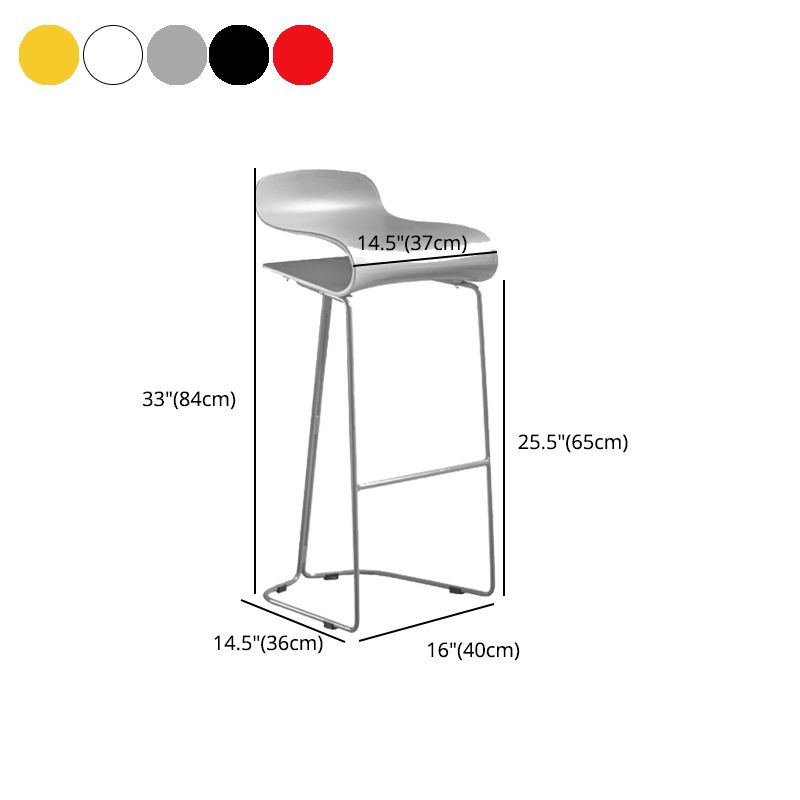 PP-Eimer-Thekenhocker für Zuhause, modernes Design, armlose Hocker mit Metallsockel