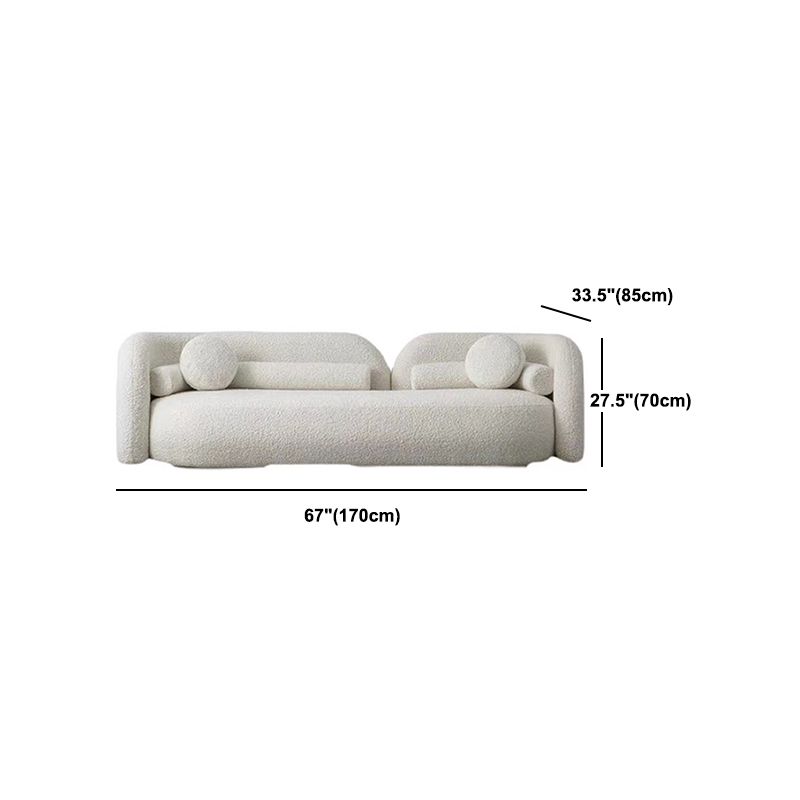 Contemporary Tuxedo Arm Sofa Wool 33.46 inch Wide Sofa for Living Room