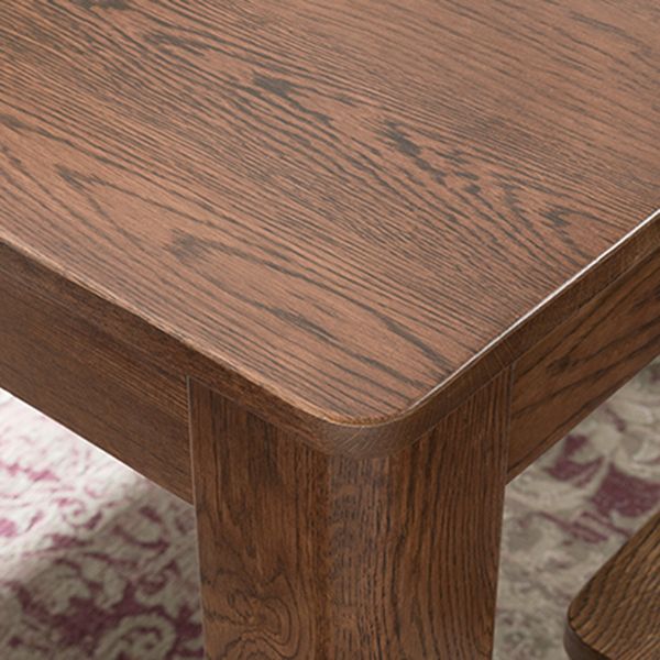 Contemporary Rectangle Dining Table Oak Solid Wood Table with 4 Legs for Kitchen Dinner Dining Room