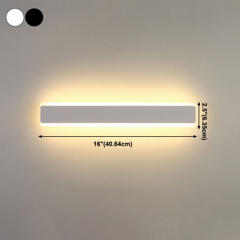 Metal Linear Wall Sconces Contemporary Style 1 Light Wall Light Fixture for Living Room