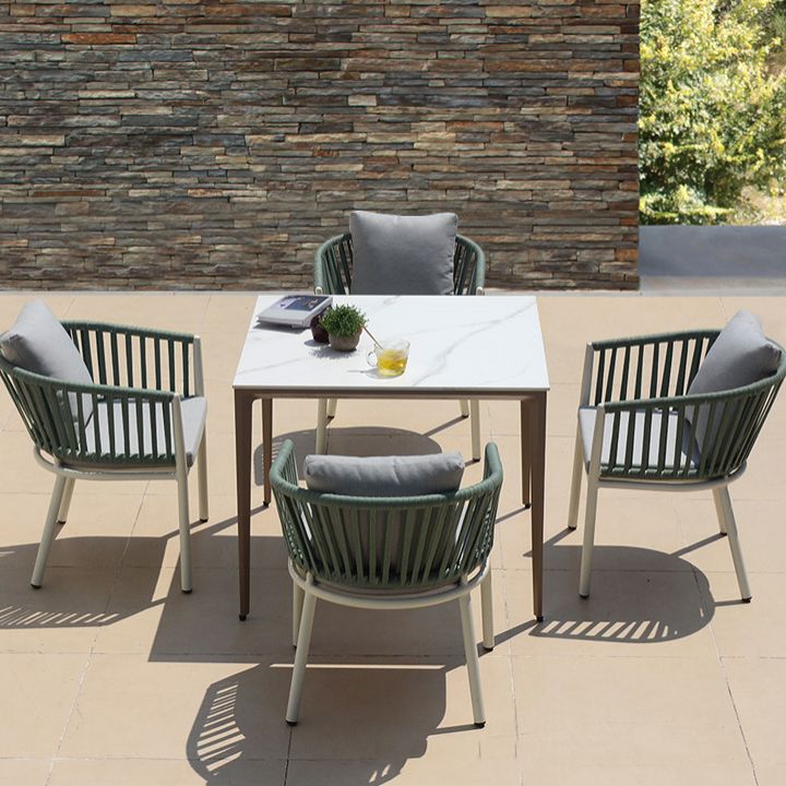 Bohemian Style 1/4/5 Pieces Dining Set Stone Dining Table Set for Outdoor